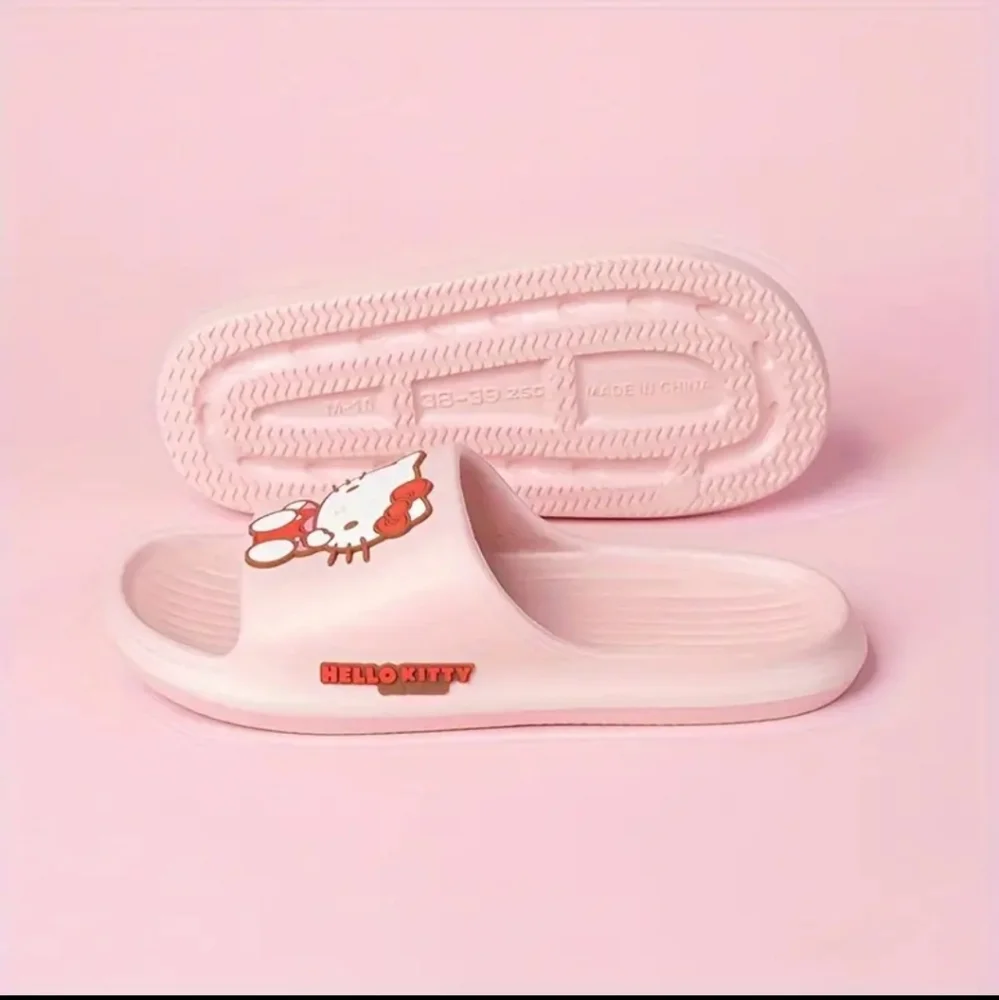 Hello Kitty Foam Graphic Slip On Casual Slides Size US 8.5/9
